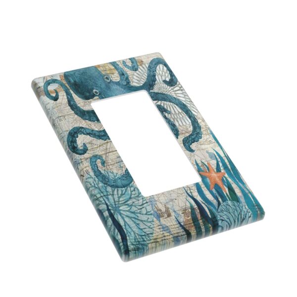 1Pcs Ocean octopus Wall Switch Cover Plate  Wall Plate Cover  Outlet Covers Wall Plate  For bedroom room decoration - Image 3
