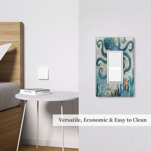 1Pcs Ocean octopus Wall Switch Cover Plate  Wall Plate Cover  Outlet Covers Wall Plate  For bedroom room decoration - Image 4