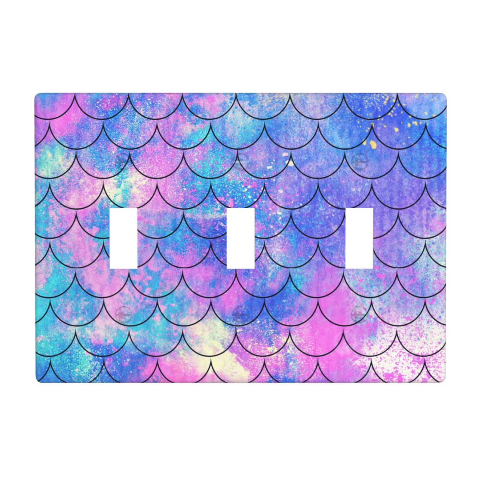 1Pcs Ocean Pastel Retro Mermaid Core Wall Plate Cover Switch Plate Covers Light Switch Cover Plate Wall Plate Cover Decorative Decorative switch and socket covers for home kitchen decoration