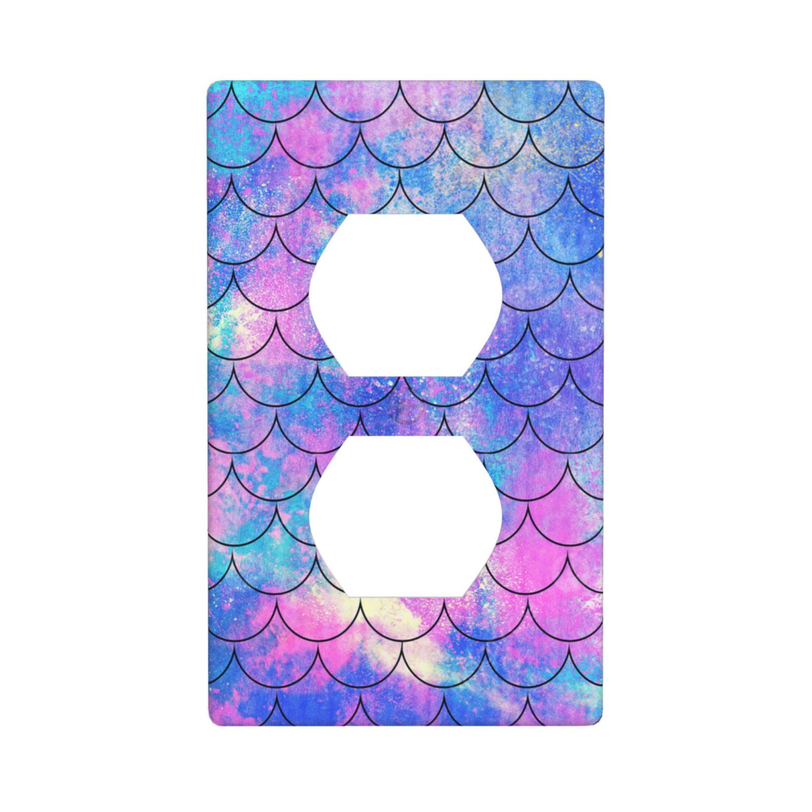 1Pcs Ocean Pastel Retro Mermaid Core Wall Plate Cover  Switch Plate Covers  Light Switch Cover Plate  Wall Plate Cover Decorative  Decorative switch and socket covers for home kitchen decoration