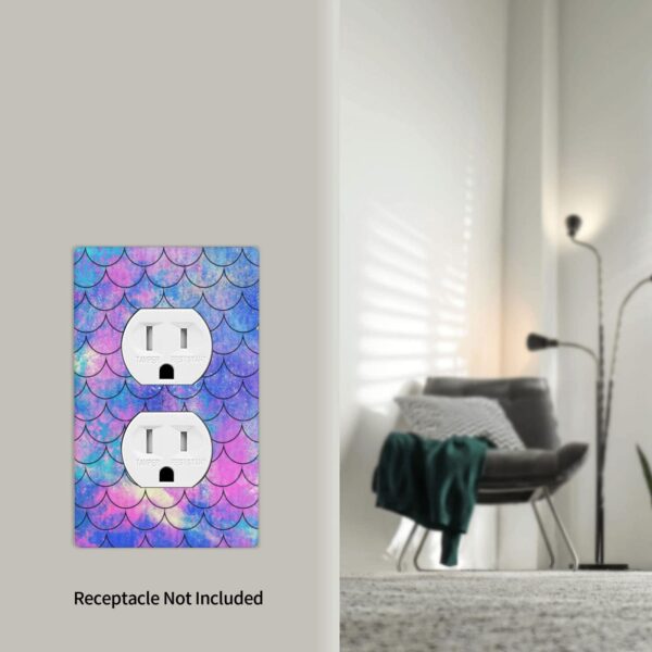 1Pcs Ocean Pastel Retro Mermaid Core Wall Plate Cover  Switch Plate Covers  Light Switch Cover Plate  Wall Plate Cover Decorative  Decorative switch and socket covers for home kitchen decoration - Image 5