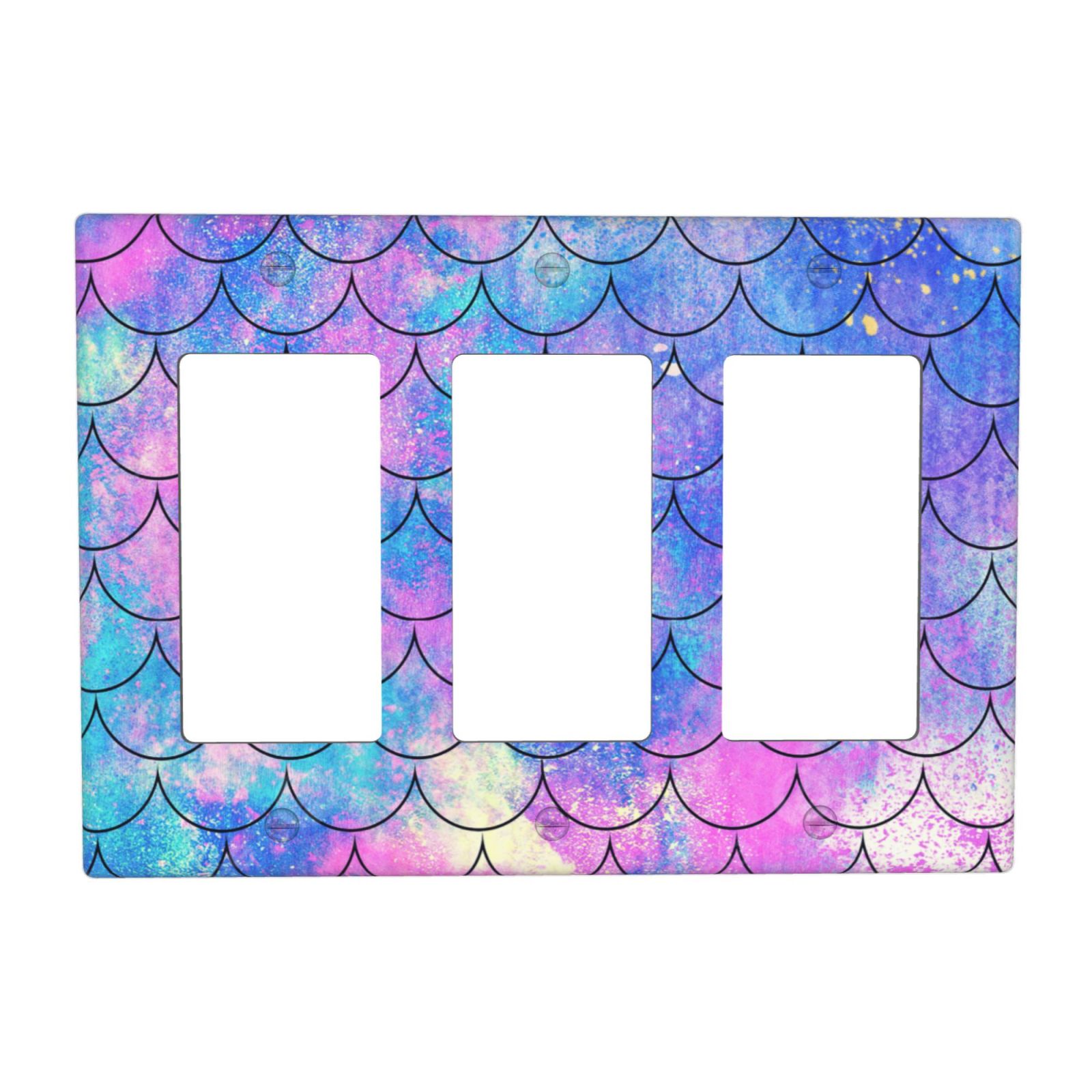 1Pcs Ocean Pastel Retro Mermaid Core Wall Plate Cover Switch Plate Covers Light Switch Cover Plate Wall Plate Cover Decorative Decorative switch and socket covers for home kitchen decoration