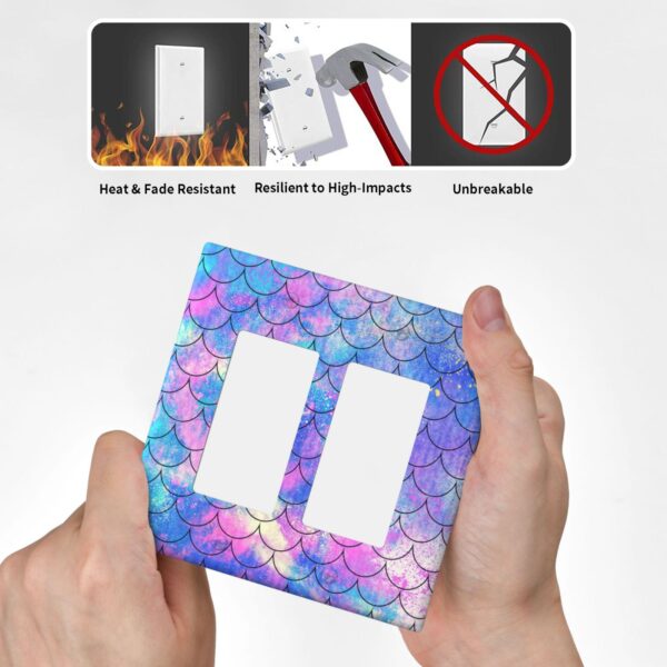 1Pcs Ocean Pastel Retro Mermaid Core Wall Plate Cover  Switch Plate Covers  Light Switch Cover Plate  Wall Plate Cover Decorative  Decorative switch and socket covers for home kitchen decoration - Image 4