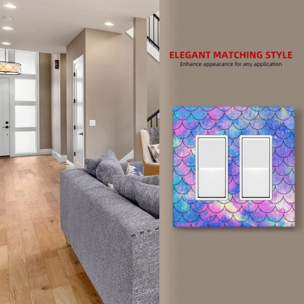 1Pcs Ocean Pastel Retro Mermaid Core Wall Plate Cover  Switch Plate Covers  Light Switch Cover Plate  Wall Plate Cover Decorative  Decorative switch and socket covers for home kitchen decoration - Image 5