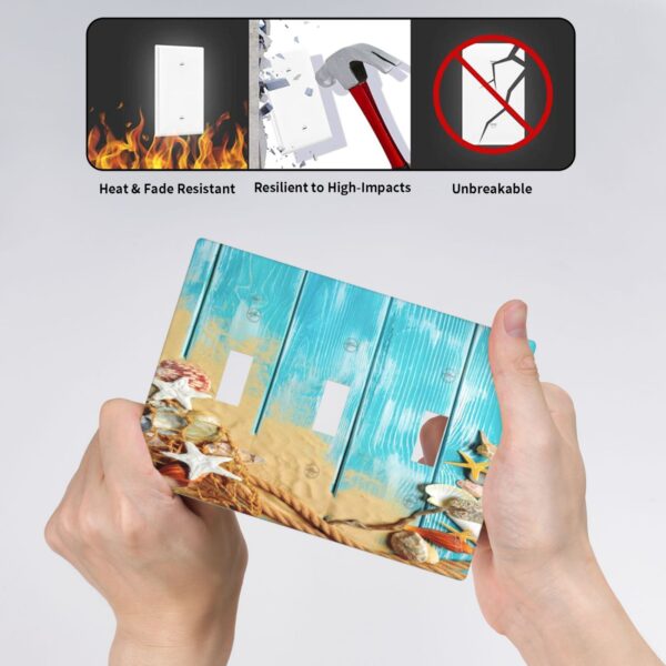 1Pcs Ocean Theme Wall Plate Cover  Switch Plate Covers  Light Switch Cover Plate  Wall Plate Cover Decorative  Decorative switch and socket covers for home kitchen decoration - Image 5