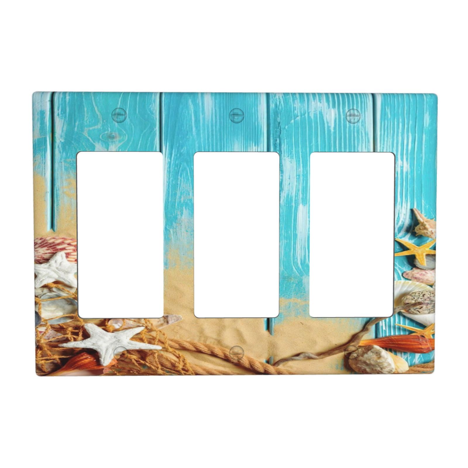 1Pcs Ocean Theme Wall Plate Cover Switch Plate Covers Light Switch Cover Plate Wall Plate Cover Decorative Decorative switch and socket covers for home kitchen decoration