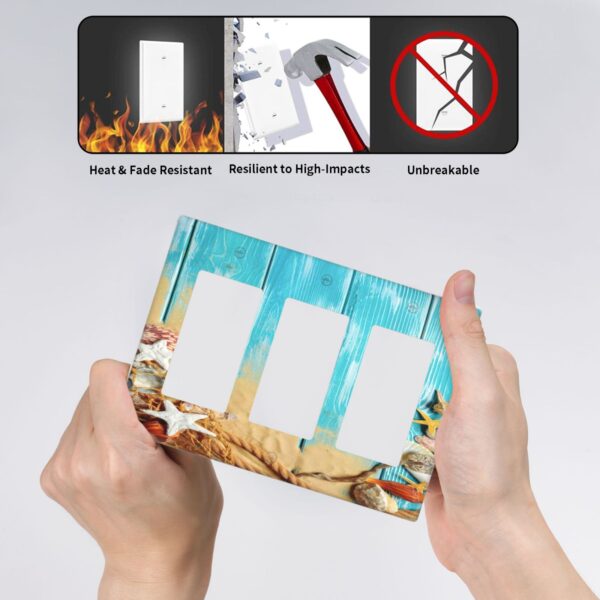 1Pcs Ocean Theme Wall Plate Cover  Switch Plate Covers  Light Switch Cover Plate  Wall Plate Cover Decorative  Decorative switch and socket covers for home kitchen decoration - Image 5