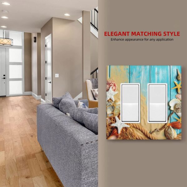 1Pcs Ocean Theme Wall Plate Cover  Switch Plate Covers  Light Switch Cover Plate  Wall Plate Cover Decorative  Decorative switch and socket covers for home kitchen decoration - Image 5