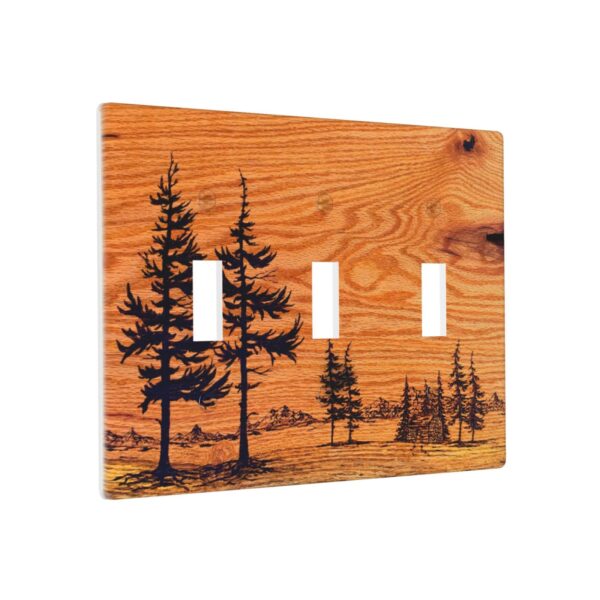1Pcs Pine wood grain Wall Plate Cover  Switch Plate Covers  Light Switch Cover Plate  Wall Plate Cover Decorative  Decorative switch and socket covers for home kitchen decoration - Image 2