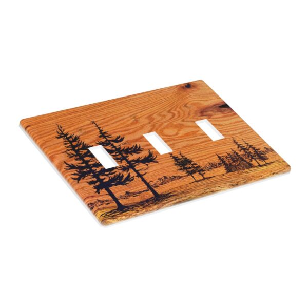 1Pcs Pine wood grain Wall Plate Cover  Switch Plate Covers  Light Switch Cover Plate  Wall Plate Cover Decorative  Decorative switch and socket covers for home kitchen decoration - Image 3