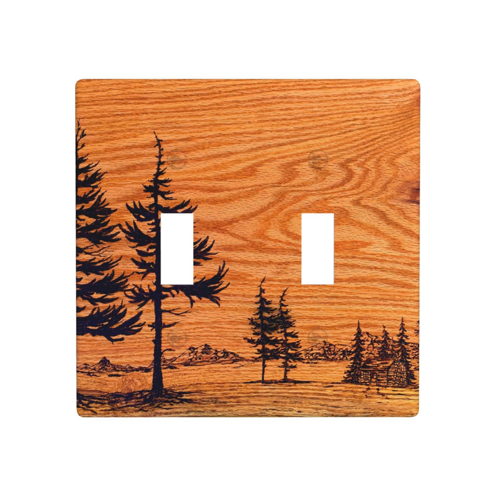 1Pcs Pine wood grain Wall Plate Cover  Switch Plate Covers  Light Switch Cover Plate  Wall Plate Cover Decorative  Decorative switch and socket covers for home kitchen decoration