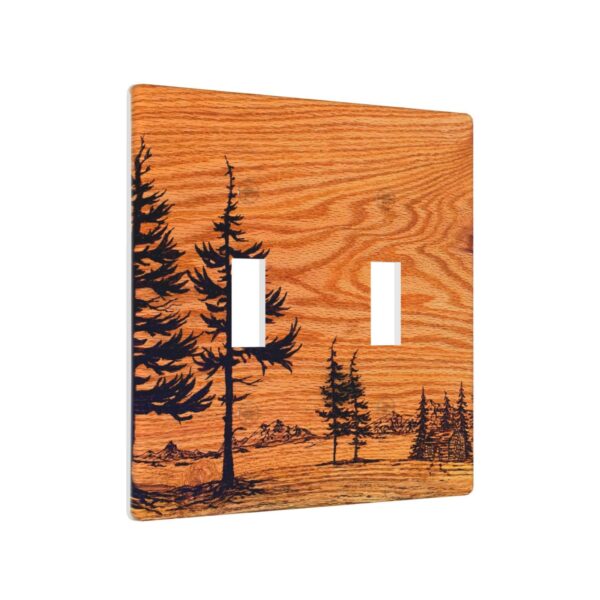 1Pcs Pine wood grain Wall Plate Cover  Switch Plate Covers  Light Switch Cover Plate  Wall Plate Cover Decorative  Decorative switch and socket covers for home kitchen decoration - Image 2
