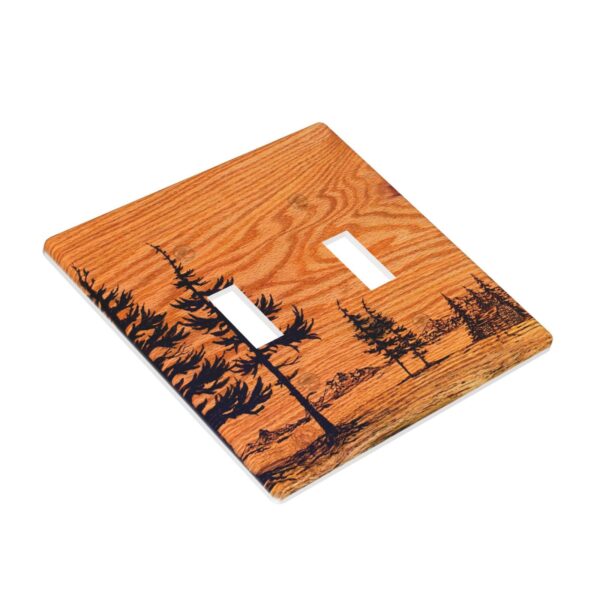 1Pcs Pine wood grain Wall Plate Cover  Switch Plate Covers  Light Switch Cover Plate  Wall Plate Cover Decorative  Decorative switch and socket covers for home kitchen decoration - Image 3