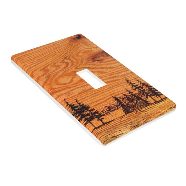1Pcs Pine wood grain Wall Plate Cover  Switch Plate Covers  Light Switch Cover Plate  Wall Plate Cover Decorative  Decorative switch and socket covers for home kitchen decoration - Image 3