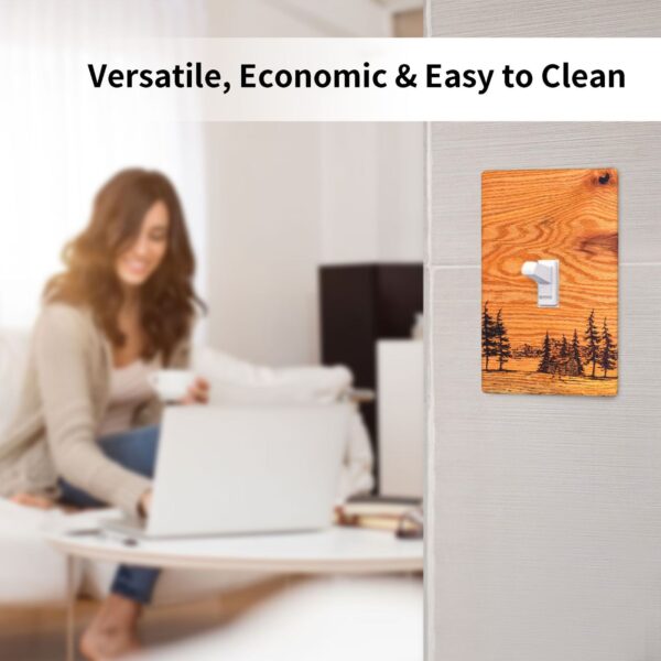 1Pcs Pine wood grain Wall Plate Cover  Switch Plate Covers  Light Switch Cover Plate  Wall Plate Cover Decorative  Decorative switch and socket covers for home kitchen decoration - Image 5