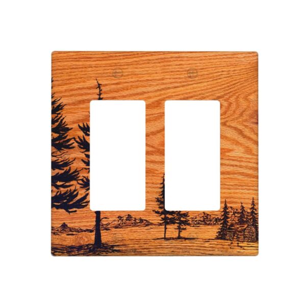 1Pcs Pine wood grain Wall Plate Cover  Switch Plate Covers  Light Switch Cover Plate  Wall Plate Cover Decorative  Decorative switch and socket covers for home kitchen decoration