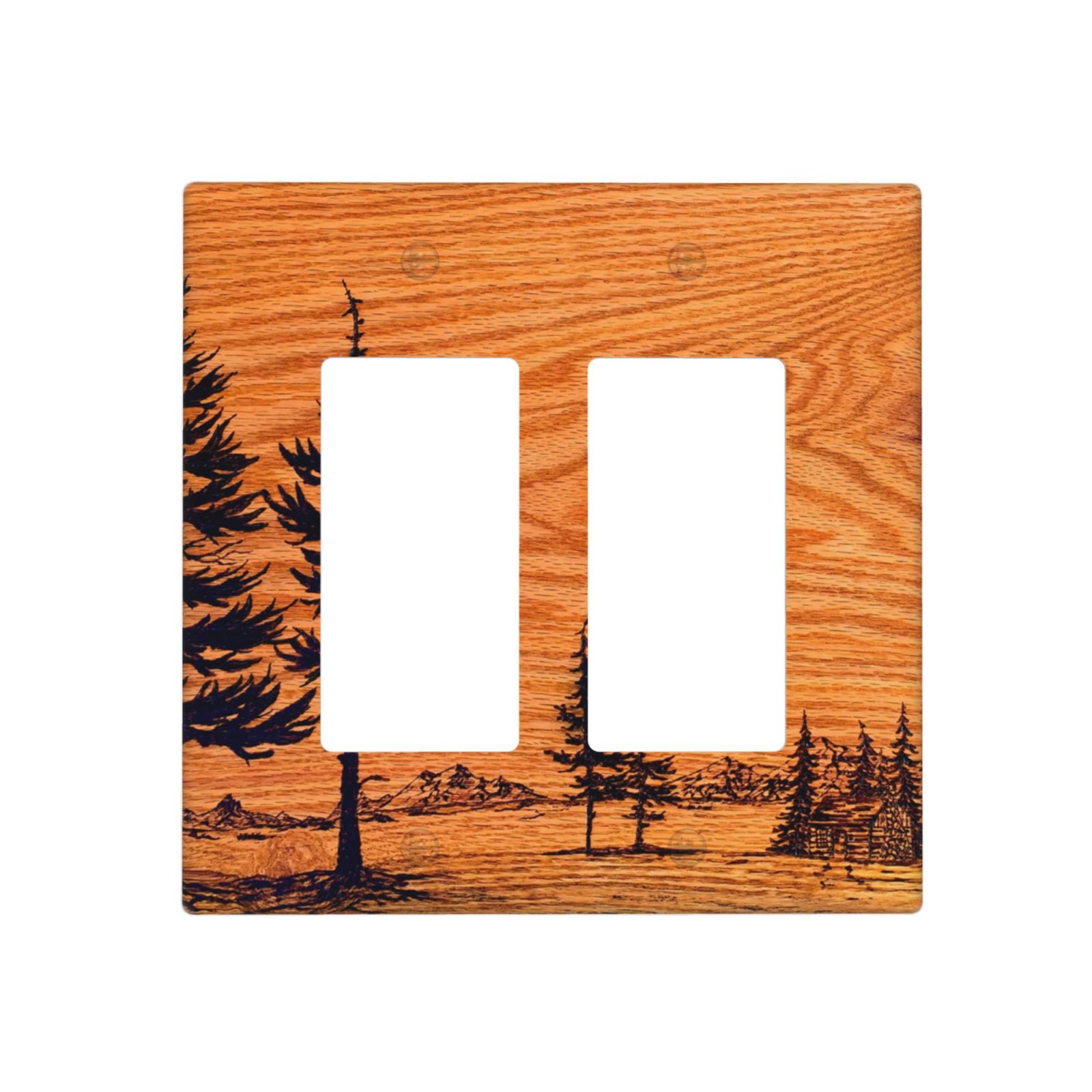 1Pcs Pine wood grain Wall Plate Cover  Switch Plate Covers  Light Switch Cover Plate  Wall Plate Cover Decorative  Decorative switch and socket covers for home kitchen decoration