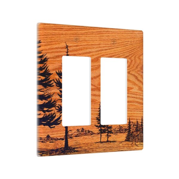 1Pcs Pine wood grain Wall Plate Cover  Switch Plate Covers  Light Switch Cover Plate  Wall Plate Cover Decorative  Decorative switch and socket covers for home kitchen decoration - Image 3