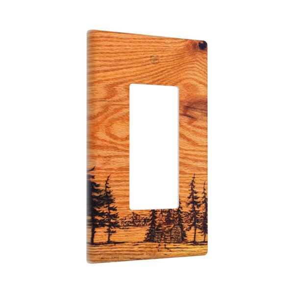 1Pcs Pine wood grain Wall Plate Cover  Switch Plate Covers  Light Switch Cover Plate  Wall Plate Cover Decorative  Decorative switch and socket covers for home kitchen decoration - Image 2