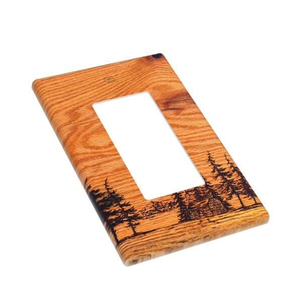 1Pcs Pine wood grain Wall Plate Cover  Switch Plate Covers  Light Switch Cover Plate  Wall Plate Cover Decorative  Decorative switch and socket covers for home kitchen decoration - Image 3
