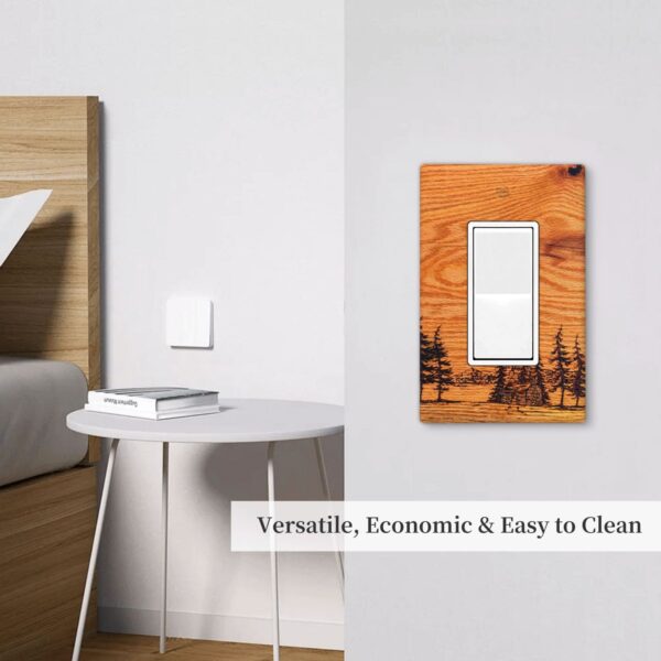 1Pcs Pine wood grain Wall Plate Cover  Switch Plate Covers  Light Switch Cover Plate  Wall Plate Cover Decorative  Decorative switch and socket covers for home kitchen decoration - Image 5