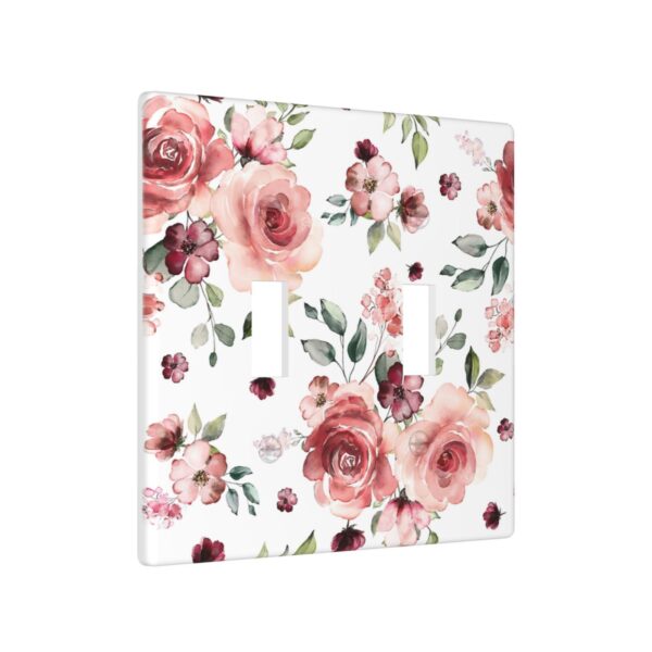1Pcs Pink Floral Retro Wild Rose Blossom Flower Wall Plate Cover  Switch Plate Covers  Light Switch Cover Plate  Wall Plate Cover Decorative  Decorative switch and socket covers for home kitchen decoration - Image 3