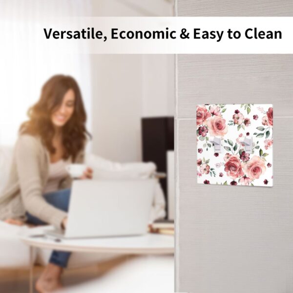 1Pcs Pink Floral Retro Wild Rose Blossom Flower Wall Plate Cover  Switch Plate Covers  Light Switch Cover Plate  Wall Plate Cover Decorative  Decorative switch and socket covers for home kitchen decoration - Image 5
