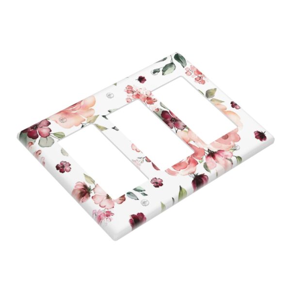 1Pcs Pink Floral Retro Wild Rose Blossom Flower Wall Plate Cover  Switch Plate Covers  Light Switch Cover Plate  Wall Plate Cover Decorative  Decorative switch and socket covers for home kitchen decoration - Image 3