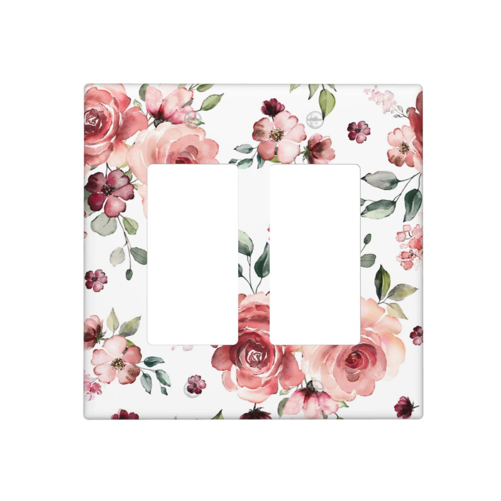 1Pcs Pink Floral Retro Wild Rose Blossom Flower Wall Plate Cover  Switch Plate Covers  Light Switch Cover Plate  Wall Plate Cover Decorative  Decorative switch and socket covers for home kitchen decoration