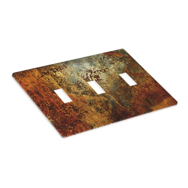 1Pcs Rust Old Rusty Copper Rustic Wall Plate Cover  Switch Plate Covers  Light Switch Cover Plate  Wall Plate Cover Decorative  Decorative switch and socket covers for home kitchen decoration - Image 2