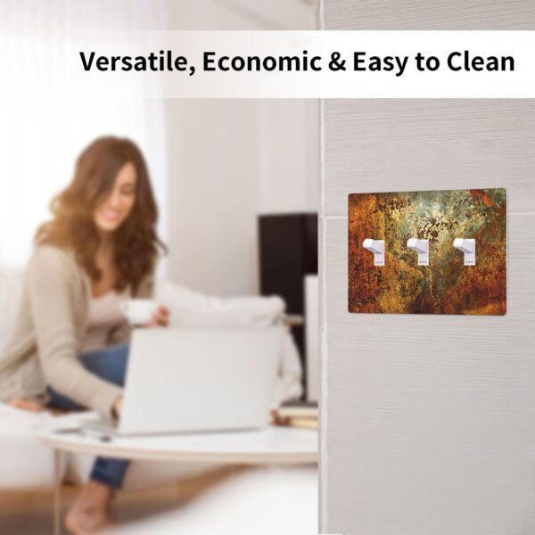 1Pcs Rust Old Rusty Copper Rustic Wall Plate Cover  Switch Plate Covers  Light Switch Cover Plate  Wall Plate Cover Decorative  Decorative switch and socket covers for home kitchen decoration - Image 4