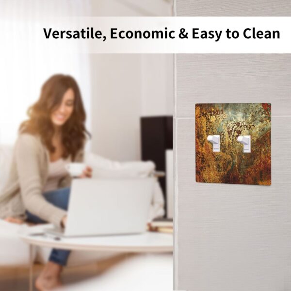 1Pcs Rust Old Rusty Copper Rustic Wall Plate Cover  Switch Plate Covers  Light Switch Cover Plate  Wall Plate Cover Decorative  Decorative switch and socket covers for home kitchen decoration - Image 5