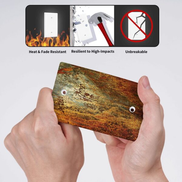 1Pcs Rust Old Rusty Copper Rustic Wall Plate Cover  Switch Plate Covers  Light Switch Cover Plate  Wall Plate Cover Decorative  Decorative switch and socket covers for home kitchen decoration - Image 4