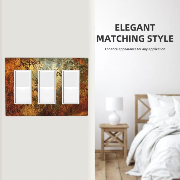 1Pcs Rust Old Rusty Copper Rustic Wall Plate Cover  Switch Plate Covers  Light Switch Cover Plate  Wall Plate Cover Decorative  Decorative switch and socket covers for home kitchen decoration - Image 5