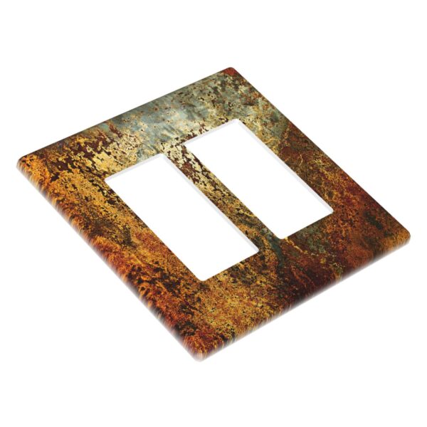 1Pcs Rust Old Rusty Copper Rustic Wall Plate Cover  Switch Plate Covers  Light Switch Cover Plate  Wall Plate Cover Decorative  Decorative switch and socket covers for home kitchen decoration - Image 2