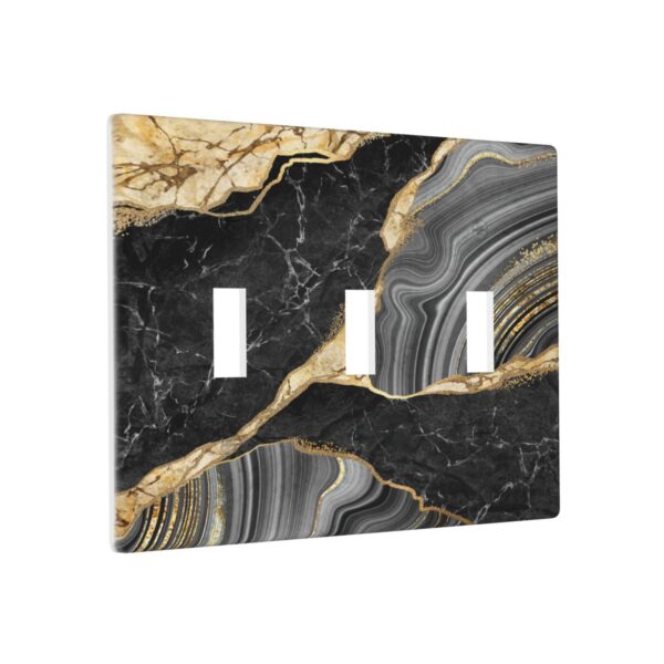 1Pcs Elegant black gold marble Wall Plate Cover  Switch Plate Covers  Light Switch Cover Plate  Wall Plate Cover Decorative  Decorative switch and socket covers for home kitchen decoration - Image 2