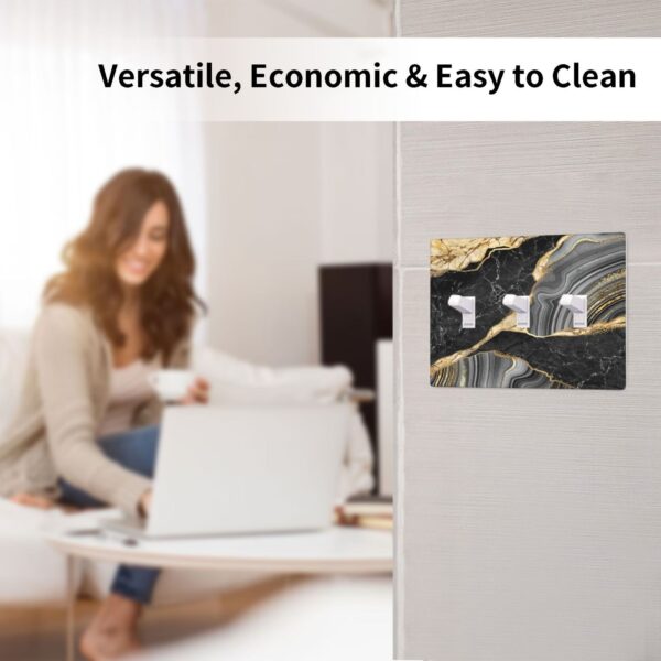 1Pcs Elegant black gold marble Wall Plate Cover  Switch Plate Covers  Light Switch Cover Plate  Wall Plate Cover Decorative  Decorative switch and socket covers for home kitchen decoration - Image 5