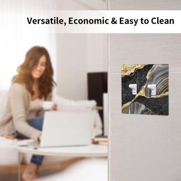 1Pcs Elegant black gold marble Wall Plate Cover  Switch Plate Covers  Light Switch Cover Plate  Wall Plate Cover Decorative  Decorative switch and socket covers for home kitchen decoration - Image 4