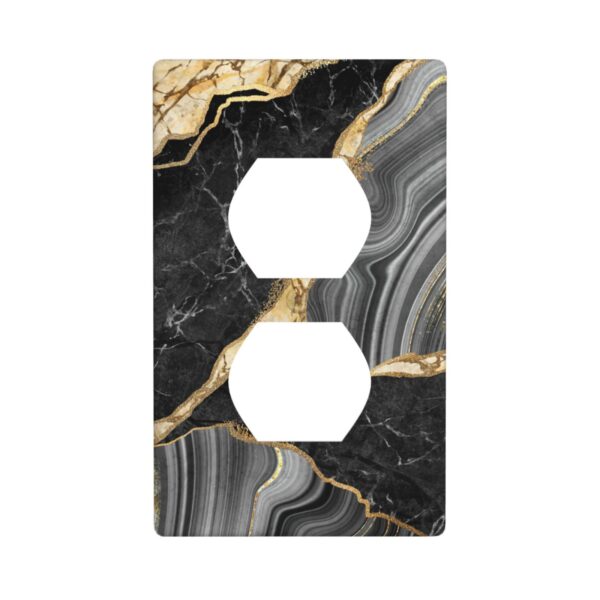 1Pcs Elegant black gold marble Wall Plate Cover  Switch Plate Covers  Light Switch Cover Plate  Wall Plate Cover Decorative  Decorative switch and socket covers for home kitchen decoration