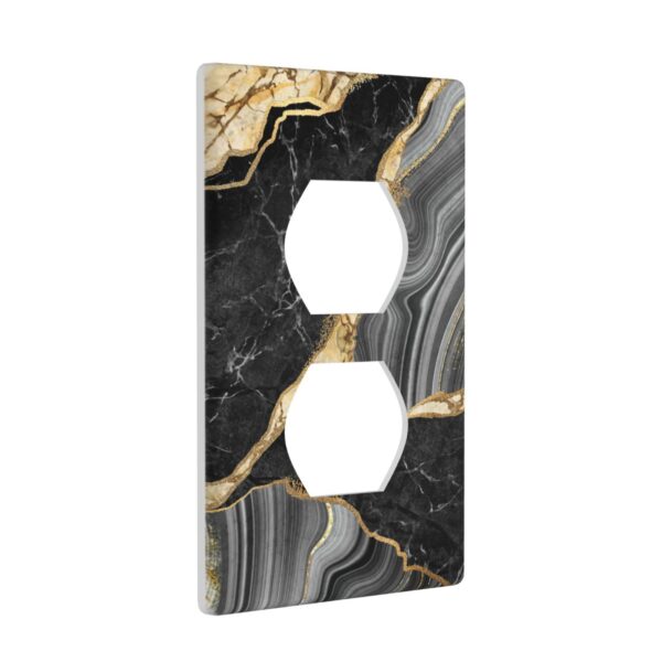 1Pcs Elegant black gold marble Wall Plate Cover  Switch Plate Covers  Light Switch Cover Plate  Wall Plate Cover Decorative  Decorative switch and socket covers for home kitchen decoration - Image 2