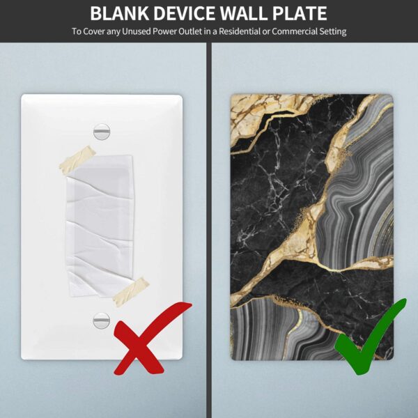 1Pcs Elegant black gold marble Wall Plate Cover  Switch Plate Covers  Light Switch Cover Plate  Wall Plate Cover Decorative  Decorative switch and socket covers for home kitchen decoration - Image 5