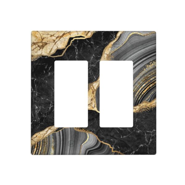 1Pcs Elegant black gold marble Wall Plate Cover  Switch Plate Covers  Light Switch Cover Plate  Wall Plate Cover Decorative  Decorative switch and socket covers for home kitchen decoration