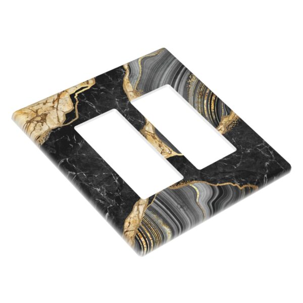 1Pcs Elegant black gold marble Wall Plate Cover  Switch Plate Covers  Light Switch Cover Plate  Wall Plate Cover Decorative  Decorative switch and socket covers for home kitchen decoration - Image 2