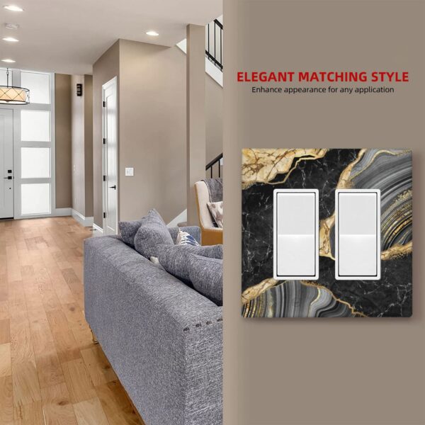 1Pcs Elegant black gold marble Wall Plate Cover  Switch Plate Covers  Light Switch Cover Plate  Wall Plate Cover Decorative  Decorative switch and socket covers for home kitchen decoration - Image 5