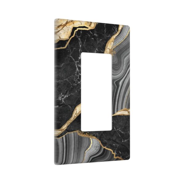 1Pcs Elegant black gold marble Wall Plate Cover  Switch Plate Covers  Light Switch Cover Plate  Wall Plate Cover Decorative  Decorative switch and socket covers for home kitchen decoration - Image 2