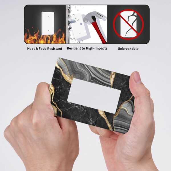 1Pcs Elegant black gold marble Wall Plate Cover  Switch Plate Covers  Light Switch Cover Plate  Wall Plate Cover Decorative  Decorative switch and socket covers for home kitchen decoration - Image 4