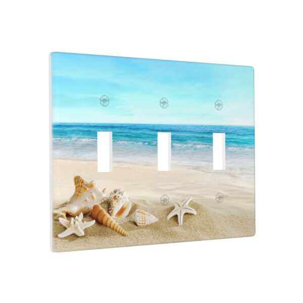 1Pcs Shells on the beach Wall Plate Cover  Switch Plate Covers  Light Switch Cover Plate  Wall Plate Cover Decorative  Decorative switch and socket covers for home kitchen decoration - Image 3