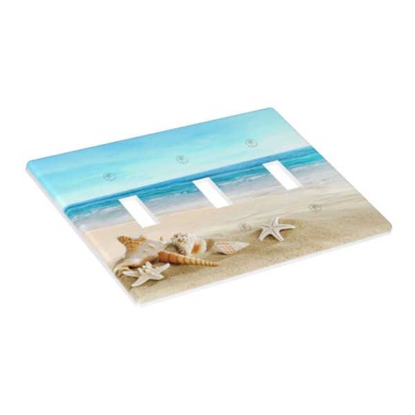 1Pcs Shells on the beach Wall Plate Cover  Switch Plate Covers  Light Switch Cover Plate  Wall Plate Cover Decorative  Decorative switch and socket covers for home kitchen decoration - Image 2