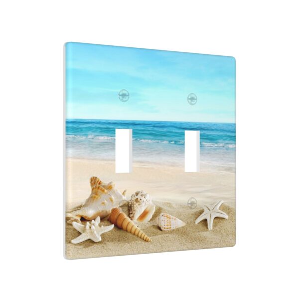 1Pcs Shells on the beach Wall Plate Cover  Switch Plate Covers  Light Switch Cover Plate  Wall Plate Cover Decorative  Decorative switch and socket covers for home kitchen decoration - Image 3