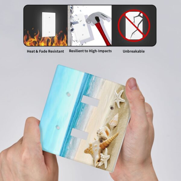 1Pcs Shells on the beach Wall Plate Cover  Switch Plate Covers  Light Switch Cover Plate  Wall Plate Cover Decorative  Decorative switch and socket covers for home kitchen decoration - Image 4